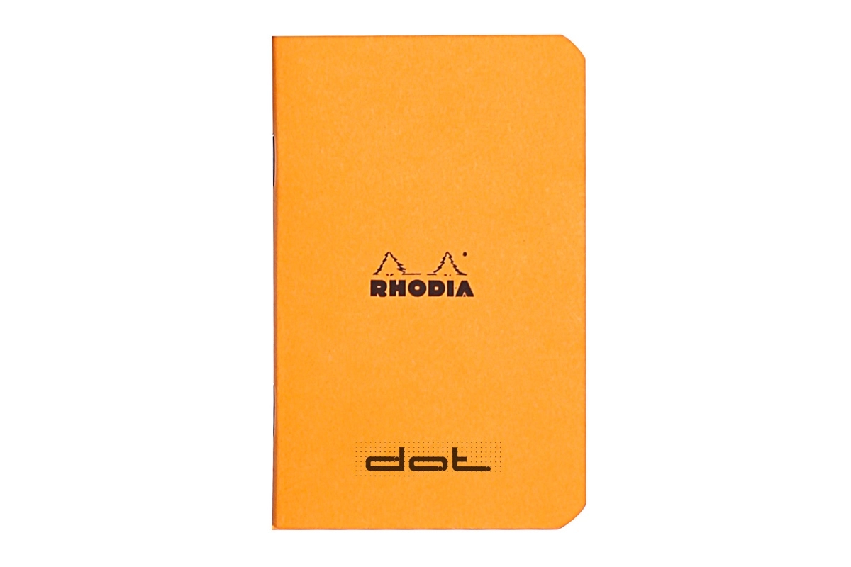 Een Rhodia Schrift 7.5x12cm - Oranje - Dotted koop je bij P.W. Akkerman Amsterdam