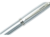 Een Sheaffer 100 Brushed Chrome Rollerbal koop je bij Pengraveren.nl