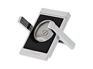 Een S.T. Dupont Cigar Cutter Stand Black and Chrome koop je bij P.W. Akkerman Amsterdam