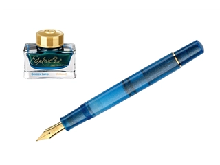 Buy your Pelikan M200 Golden Lapis Fountain Pen + Ink Set at P.W. Akkerman Amsterdam