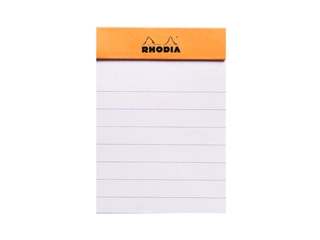 Een Rhodia Schrijfblok N°10 - Oranje - Gelinieerd koop je bij P.W. Akkerman Amsterdam