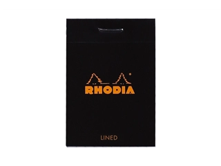 Een Rhodia Schrijfblok N°10 - Zwart - Gelinieerd koop je bij P.W. Akkerman Amsterdam