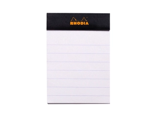 Een Rhodia Schrijfblok N°10 - Zwart - Gelinieerd koop je bij P.W. Akkerman Amsterdam