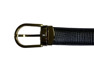 Buy your Montblanc Textured Black Gold Belt at P.W. Akkerman Amsterdam