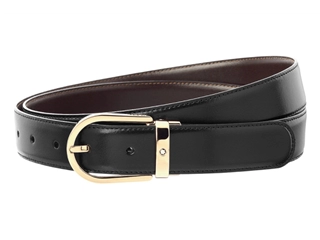 Buy your Montblanc Classic Gold-Coated Black/ Brown Belt 120 x 3 cm at P.W. Akkerman Amsterdam