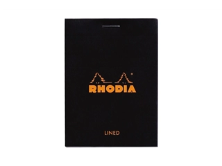 Een Rhodia Schrijfblok N°11 A7 - Zwart - Gelinieerd koop je bij P.W. Akkerman Amsterdam