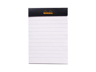 Een Rhodia Schrijfblok N°11 A7 - Zwart - Gelinieerd koop je bij P.W. Akkerman Amsterdam