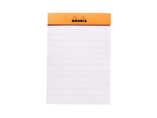 Een Rhodia Schrijfblok N°11 A7 - Oranje - Gelinieerd koop je bij P.W. Akkerman Amsterdam