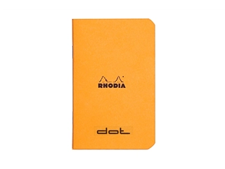 Een Rhodia Schrift 7.5x12cm - Oranje - Dotted koop je bij P.W. Akkerman Amsterdam