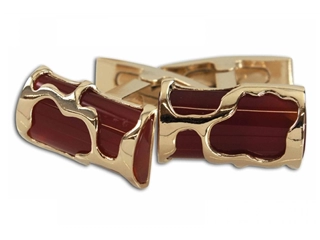 Buy your Visconti &#39;Art&#39; Corniola Vermeil Cufflinks at P.W. Akkerman Amsterdam