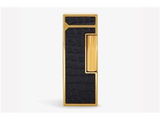 Buy your Dunhill Rollagas Black Alligator Leather Gold Plated Lighter at P.W. Akkerman Amsterdam