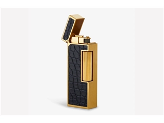 Buy your Dunhill Rollagas Black Alligator Leather Gold Plated Lighter at P.W. Akkerman Amsterdam