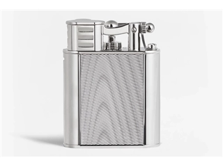 Buy your Dunhill &#39;Moire Texture&#39; Silver Turbo Lighter at P.W. Akkerman Amsterdam