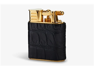 Buy your Dunhill Turbo Black Alligator Leather Gold Plated Aansteker at P.W. Akkerman Amsterdam