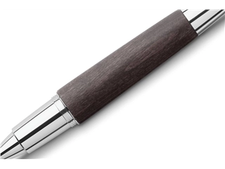 Een Faber-Castell E-motion Pear Wood Zwart Rollerbal koop je bij P.W. Akkerman Amsterdam