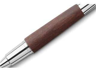 Een Faber-Castell E-motion Pear Wood Donkerbruin Rollerbal koop je bij P.W. Akkerman Amsterdam