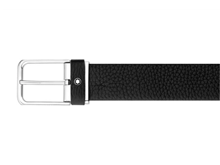 Buy your Montblanc Men Black Leather and Stainless Steel Belt 120cm at P.W. Akkerman Amsterdam