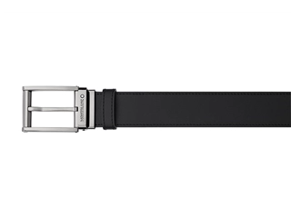 Buy your Montblanc Men Black Leather and Stainless Steel Belt 120x3.5 cm at P.W. Akkerman Amsterdam