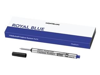 Een Montblanc Capless Rollerbalvulling Royal Blue koop je bij P.W. Akkerman Amsterdam