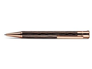 Een Otto Hutt Design 04 Rosegold Wave Black Balpen koop je bij P.W. Akkerman Amsterdam