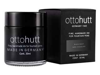 Een Otto Hutt Inktpot 30ml Black Night - Dark Chocolate koop je bij P.W. Akkerman Amsterdam