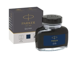 Een Parker Quink Tintenflasche Blau / Schwarz koop je bij P.W. Akkerman Amsterdam