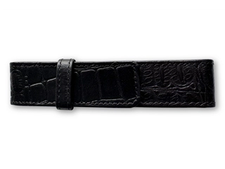 Een Verona Cow Leather Pen Case Black Croco for 1 Pen koop je bij P.W. Akkerman Amsterdam