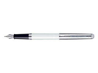 Een Waterman Hemisphere Deluxe Metal Blanco CT Vulpen koop je bij P.W. Akkerman Amsterdam