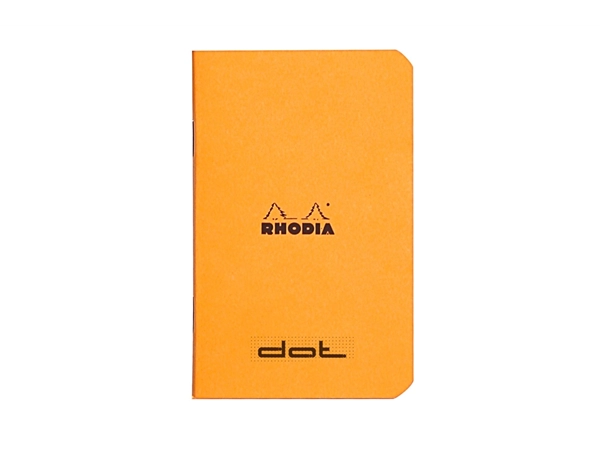 Een Rhodia Schrift 7.5x12cm - Oranje - Dotted koop je bij P.W. Akkerman Amsterdam