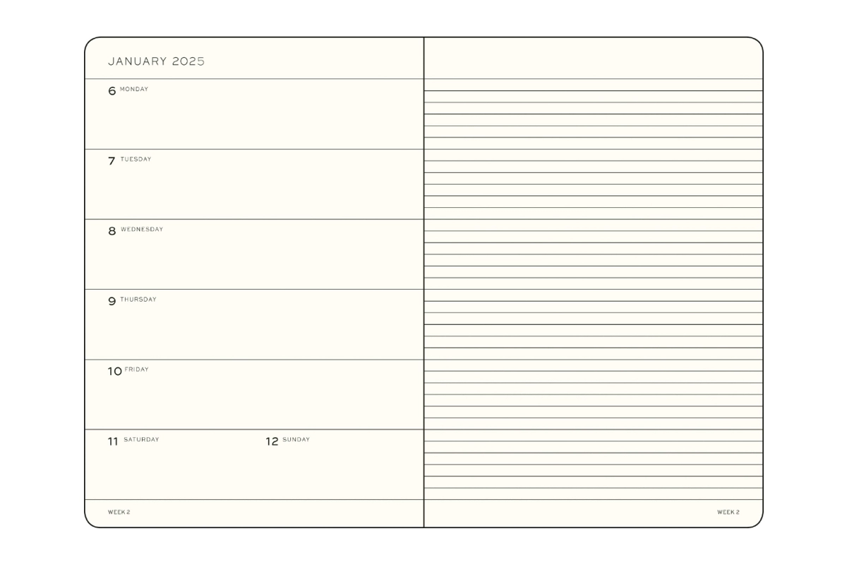 Een LEUCHTTURM1917 Agenda 2024-25 18M Hardcover Medium (A5) Weekly Planner/Notebook Lilac koop je bij P.W. Akkerman Amsterdam