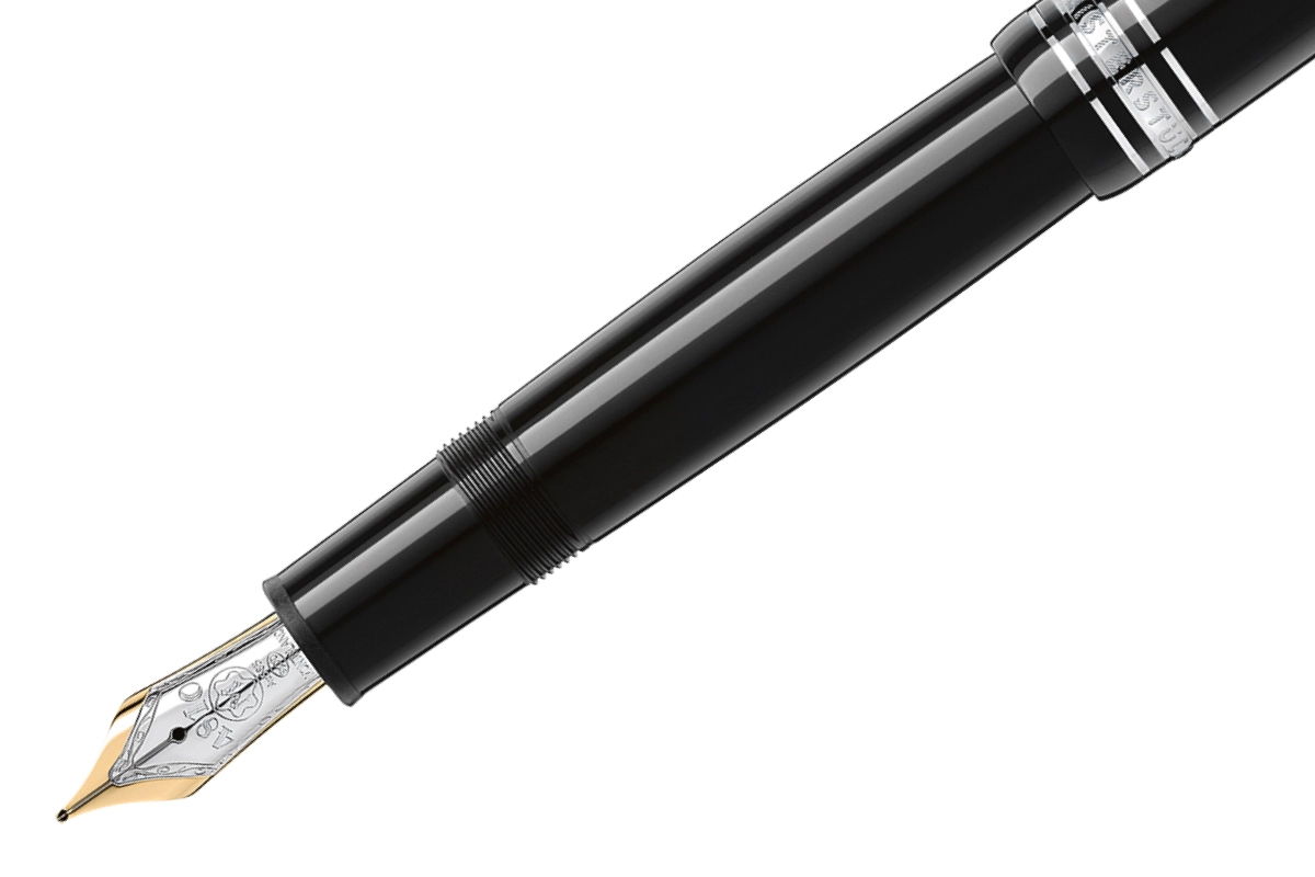 Een Montblanc Meisterstück LeGrand Traveler Platinum-Coated Vulpen koop je bij Pengraveren.nl