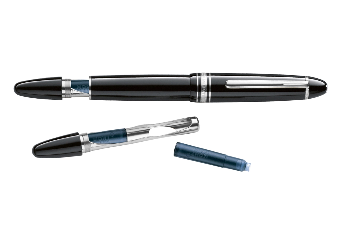 Een Montblanc Meisterstück LeGrand Traveler Platinum-Coated Vulpen koop je bij Pengraveren.nl