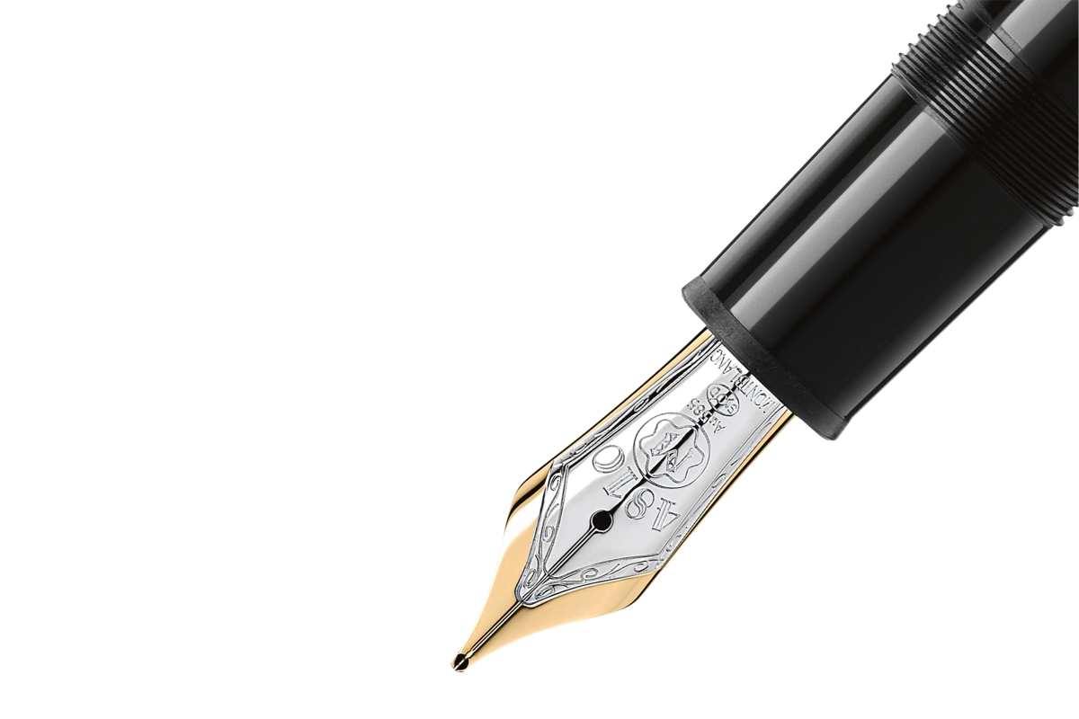 Een Montblanc Meisterstück LeGrand Traveler Platinum-Coated Vulpen koop je bij Pengraveren.nl