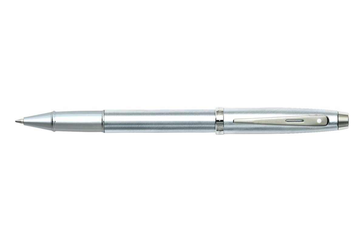 Een Sheaffer 100 Brushed Chrome Rollerbal koop je bij Pengraveren.nl